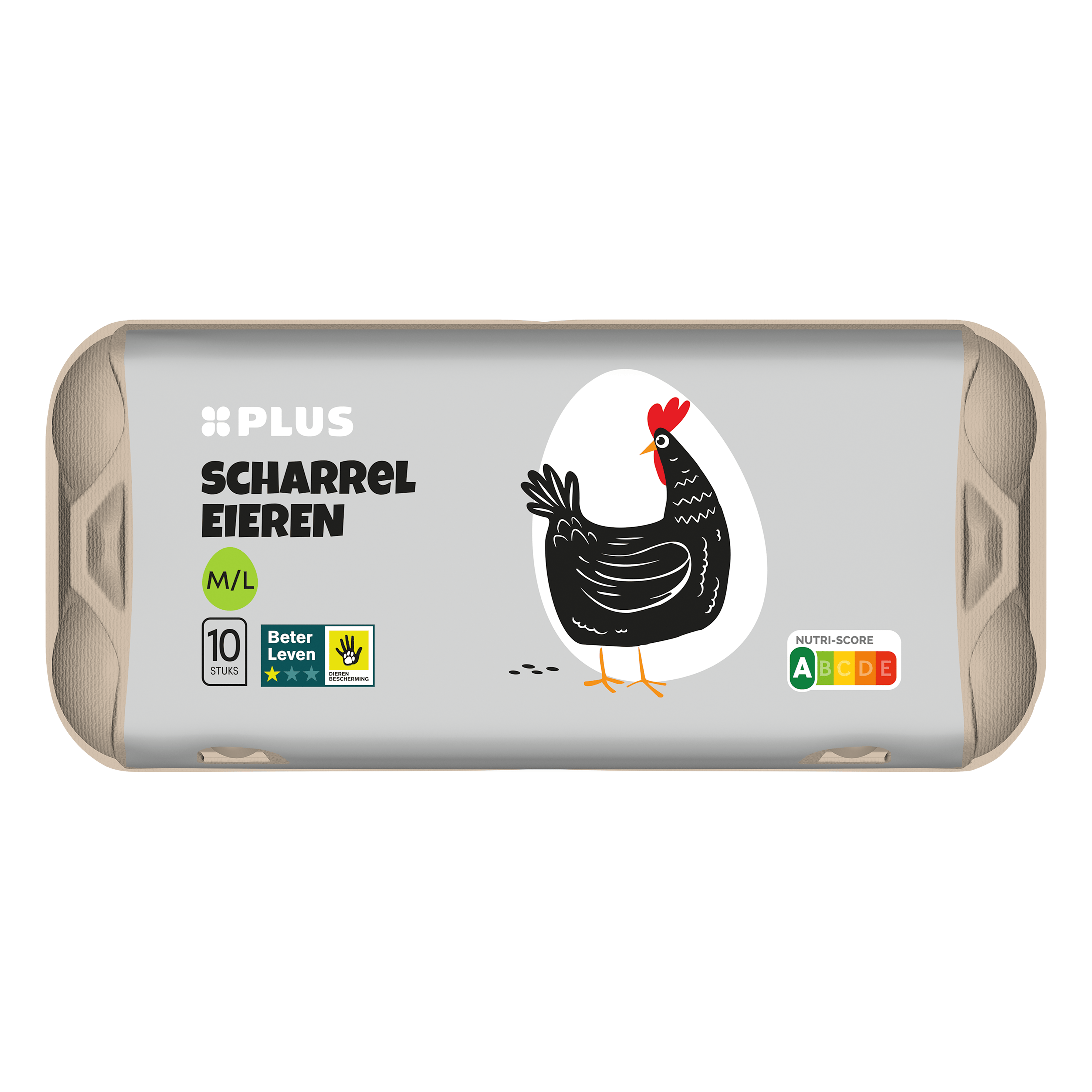 PLUS Scharreleieren S/M 6ST Bakje 6 st