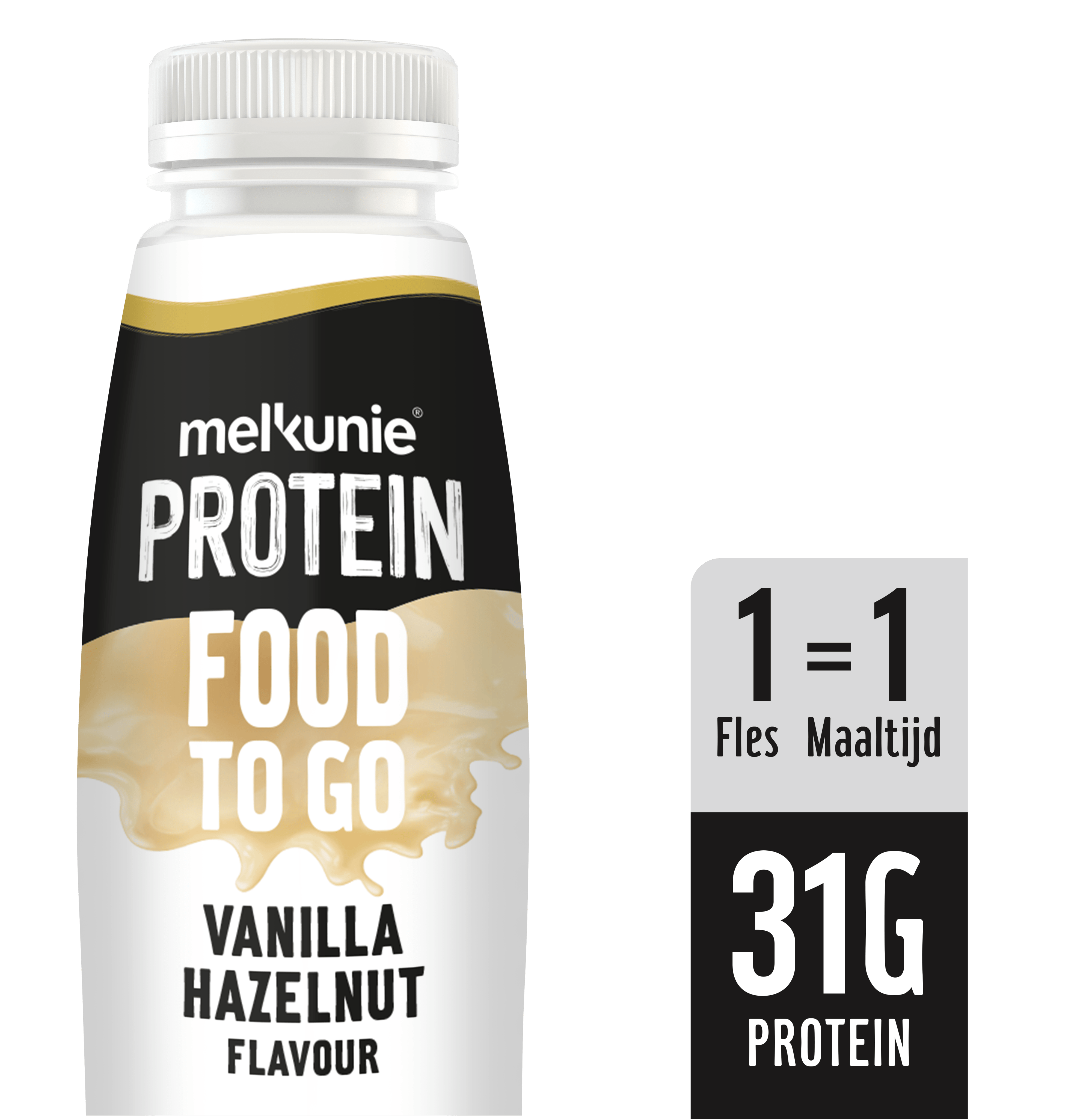 Melkunie Protein food to go vanille hazelnut Fles 500 ml