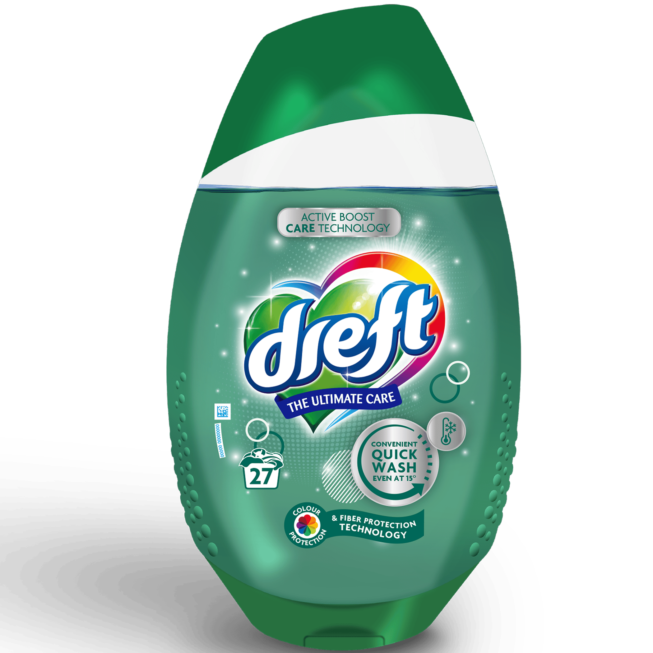 Dreft Quickwash Fiber protection 27sc Fles 972 ml