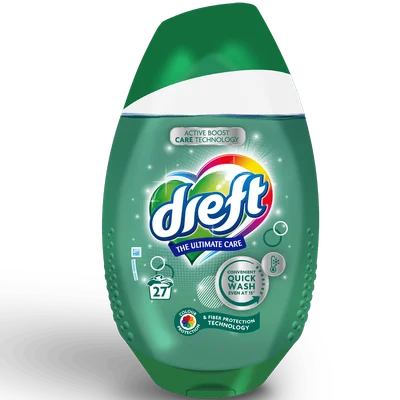 Dreft Quickwash Fiber protection 27sc Fles 972 ml