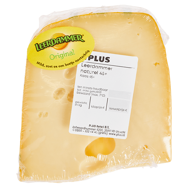 Leerdammer Gatenkaas 45+ stuk 380 gram