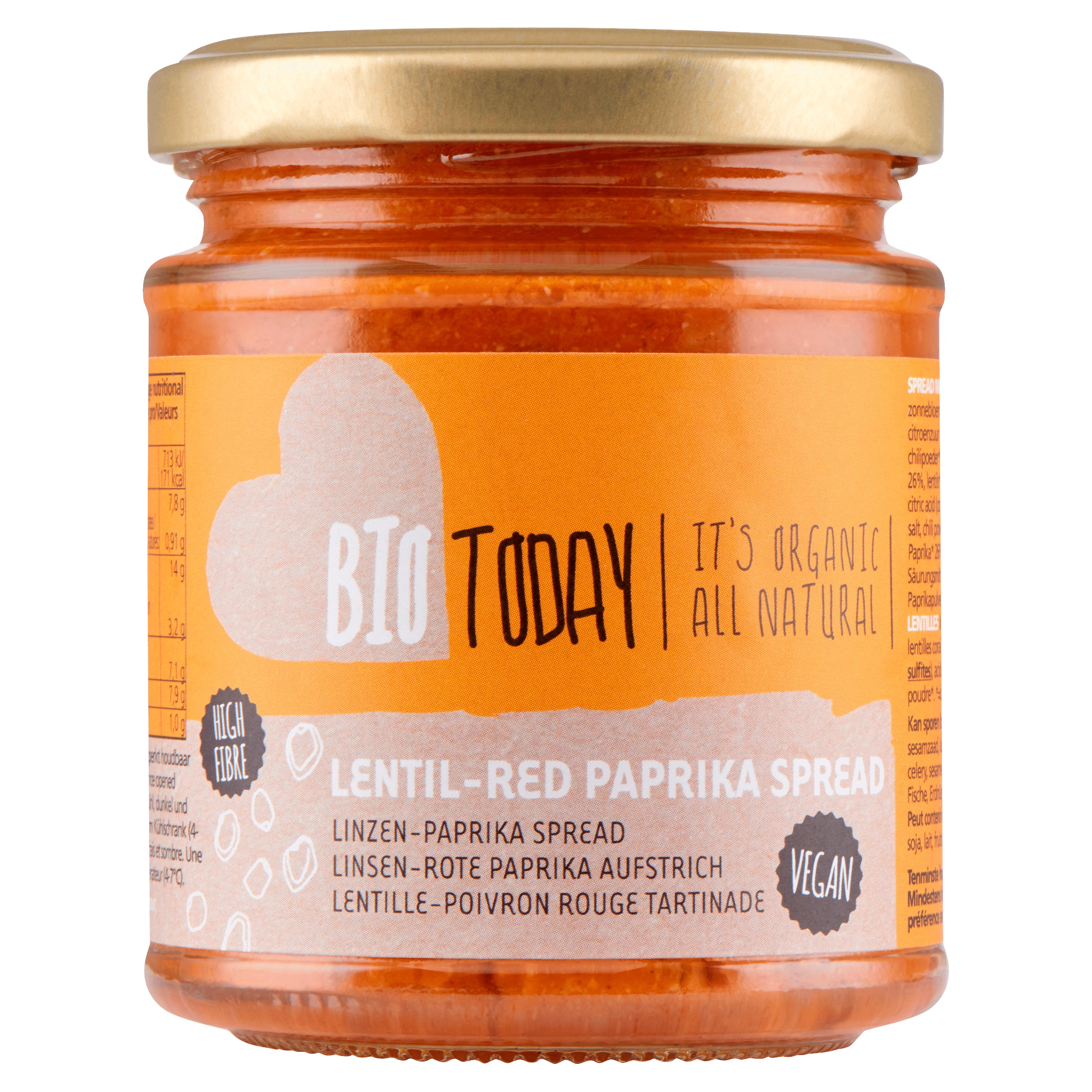 BioToday Lentil-red paprika bio Pot 160 g