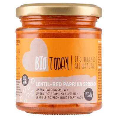 BioToday Lentil-red paprika bio Pot 160 g