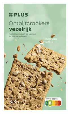 PLUS Ontbijtcrackers Vezelrijk Zak 315 g