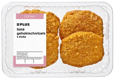 PLUS Satéschnitzels 4 stuks Stuk 500 g