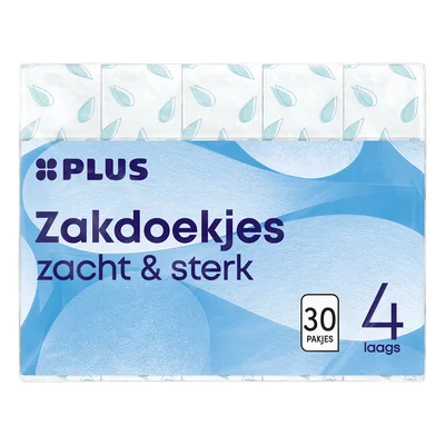 PLUS Zakdoekjes 4-laags 30x10 stuks Zak 795 g