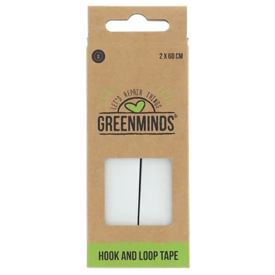 Greenminds Klitteband Zelfkleven Wit 60cm Kaart 13 g