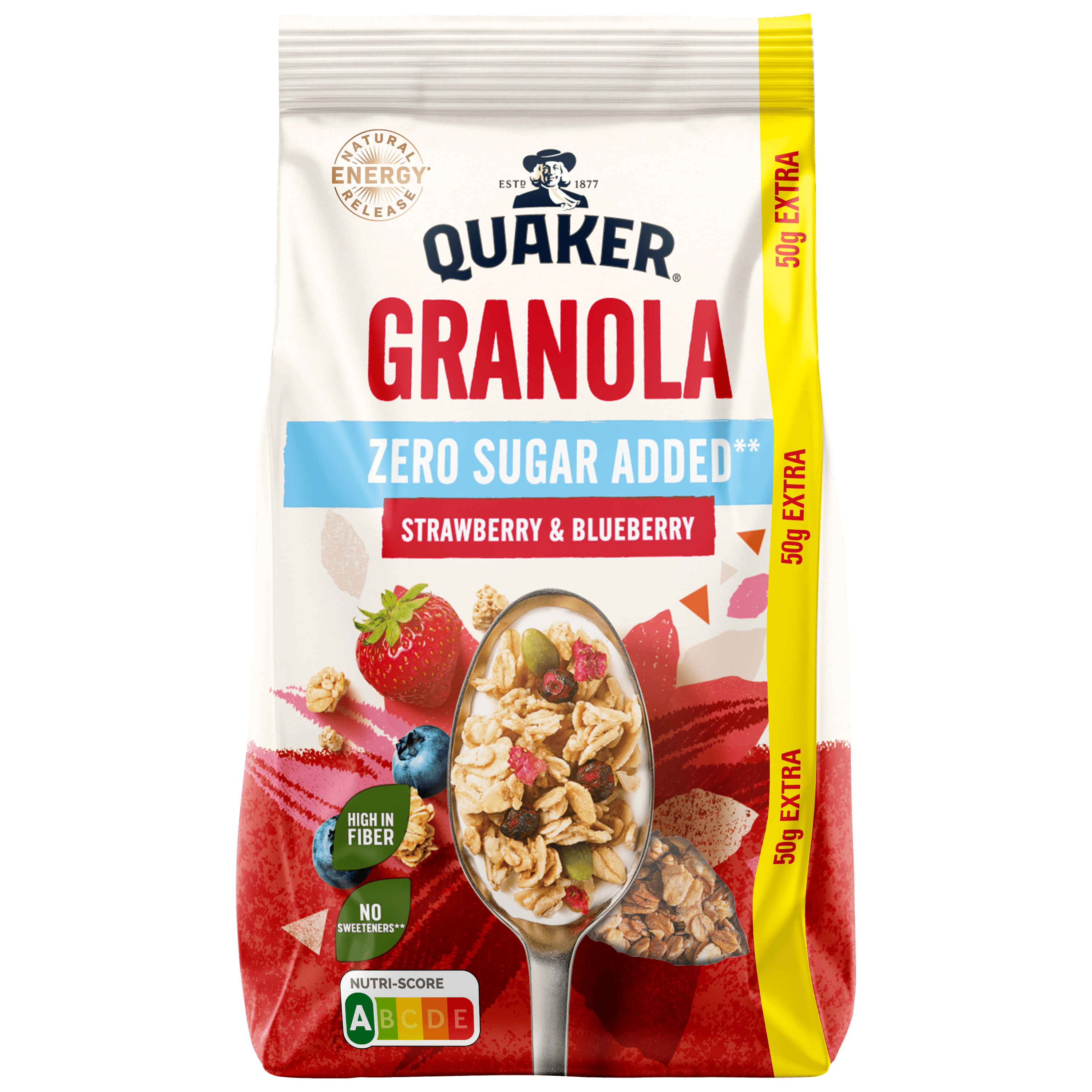 Quaker Granola Strawberry Blueberry Stazak 400 g