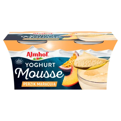 Almhof Yoghurt mousse perzik maracuja Kuipje 190 g