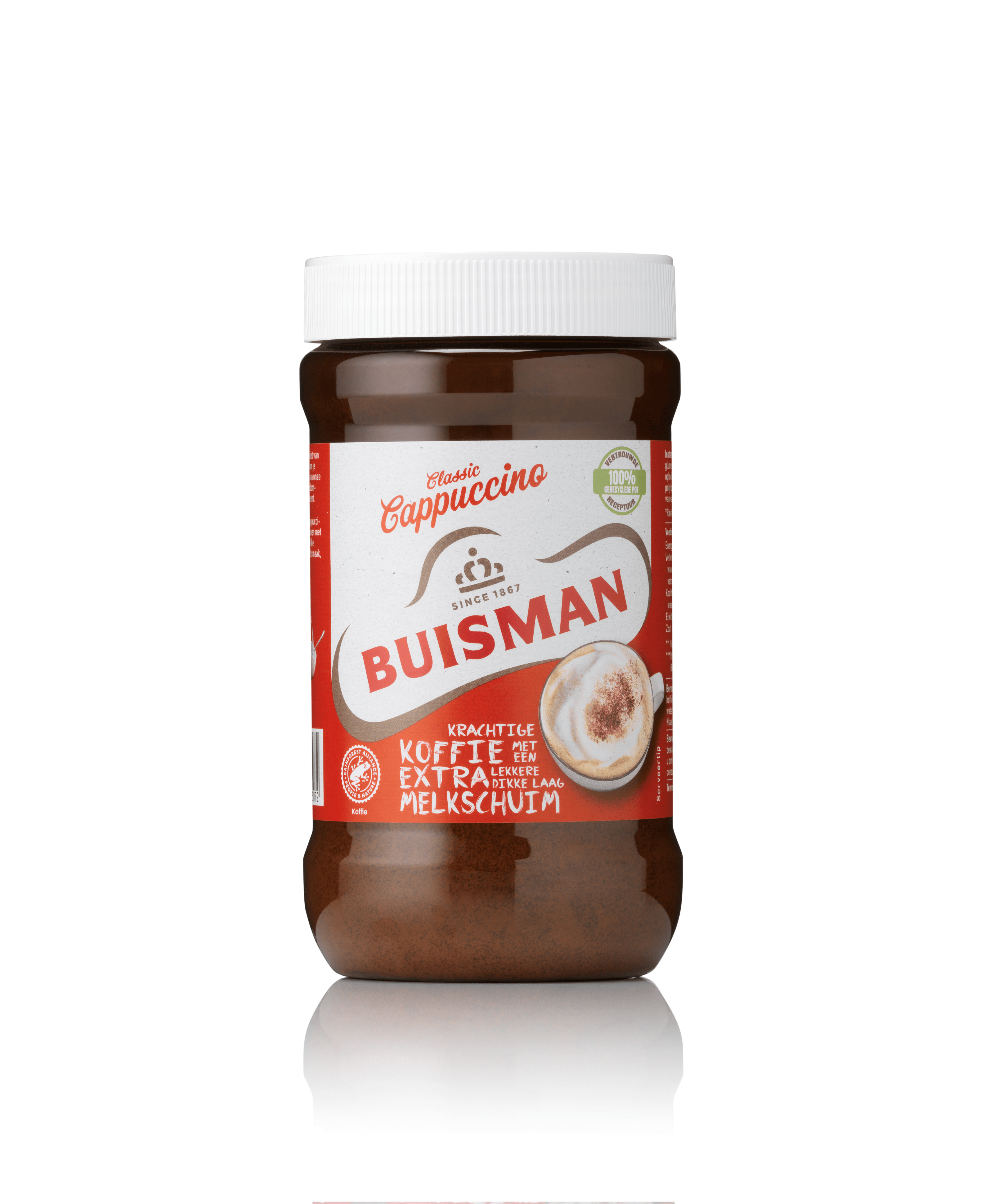 Buisman Oploskoffie cappuccino Pot 200 g