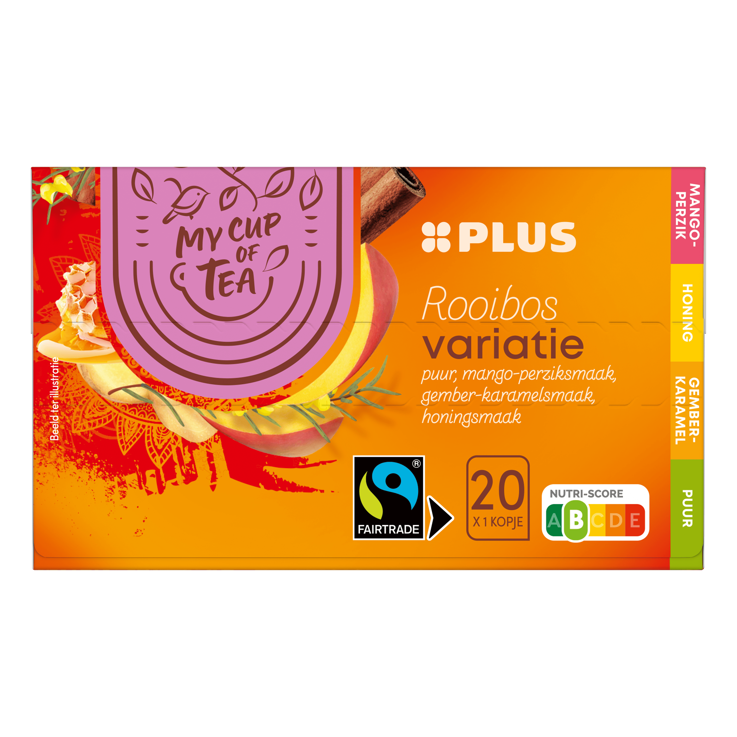 PLUS Rooibos thee variatie mix 1.5g Doos 20 st
