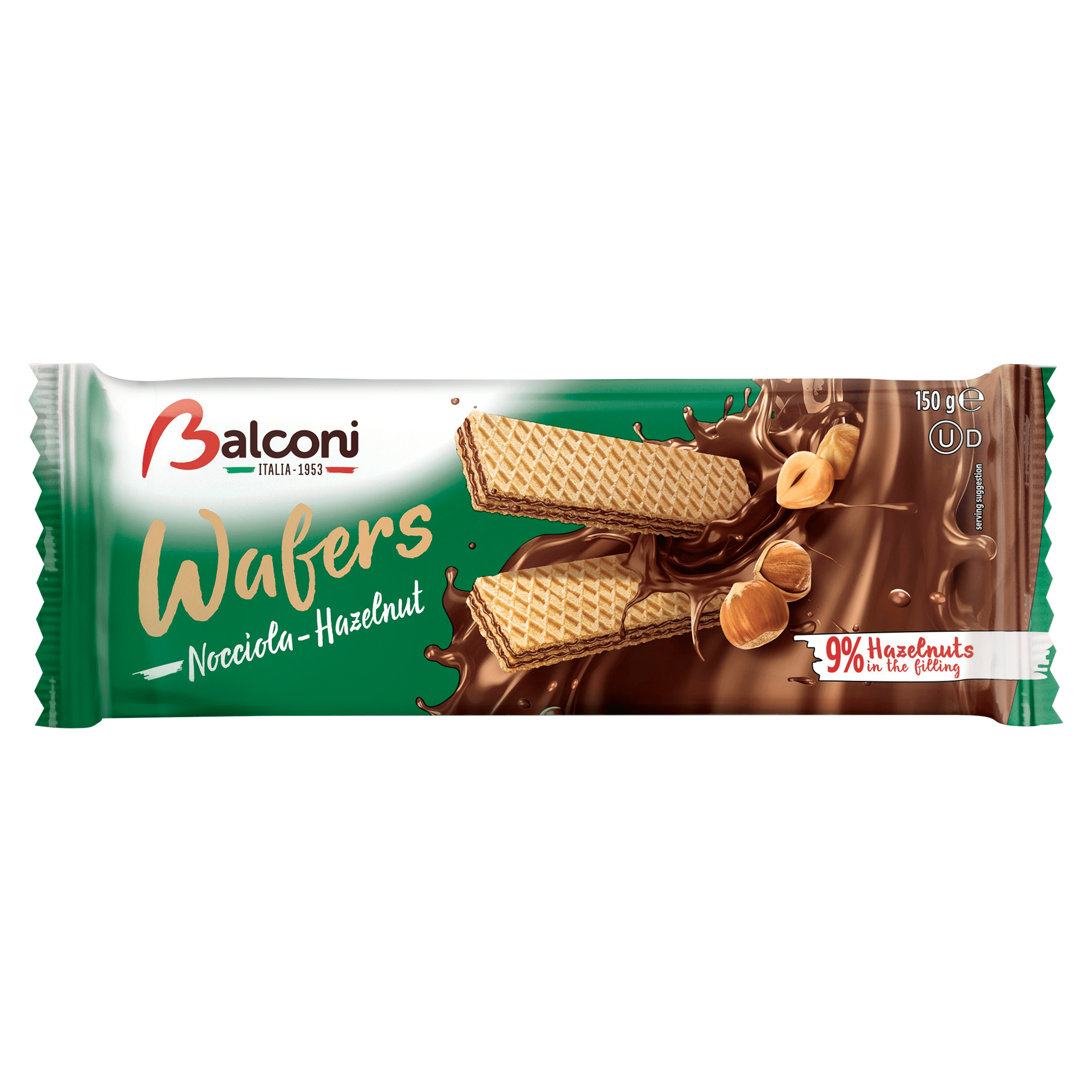 Balconi Hazelnut wafers Krimp 150 g