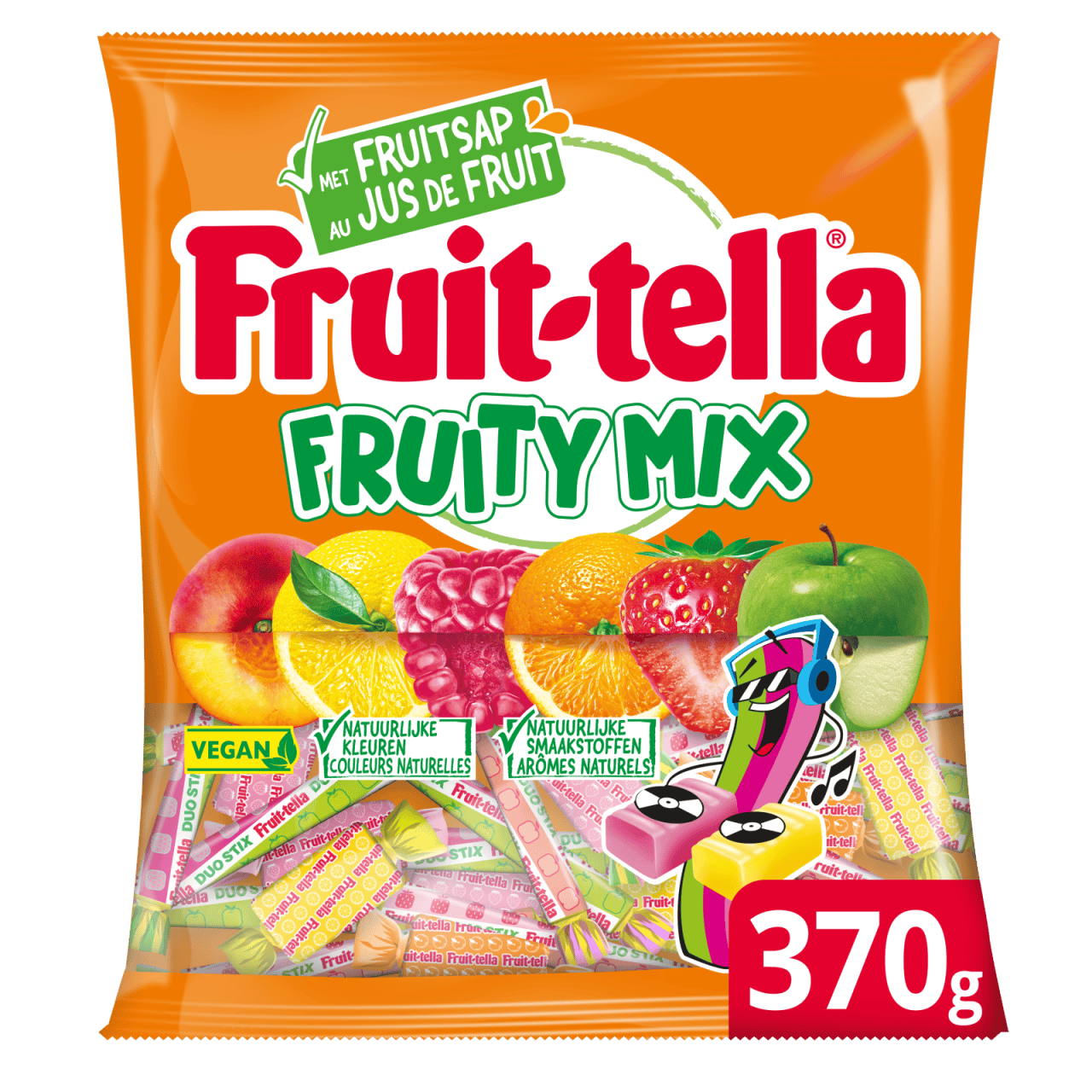 Fruittella Fruity mix vegan Zak 370 g