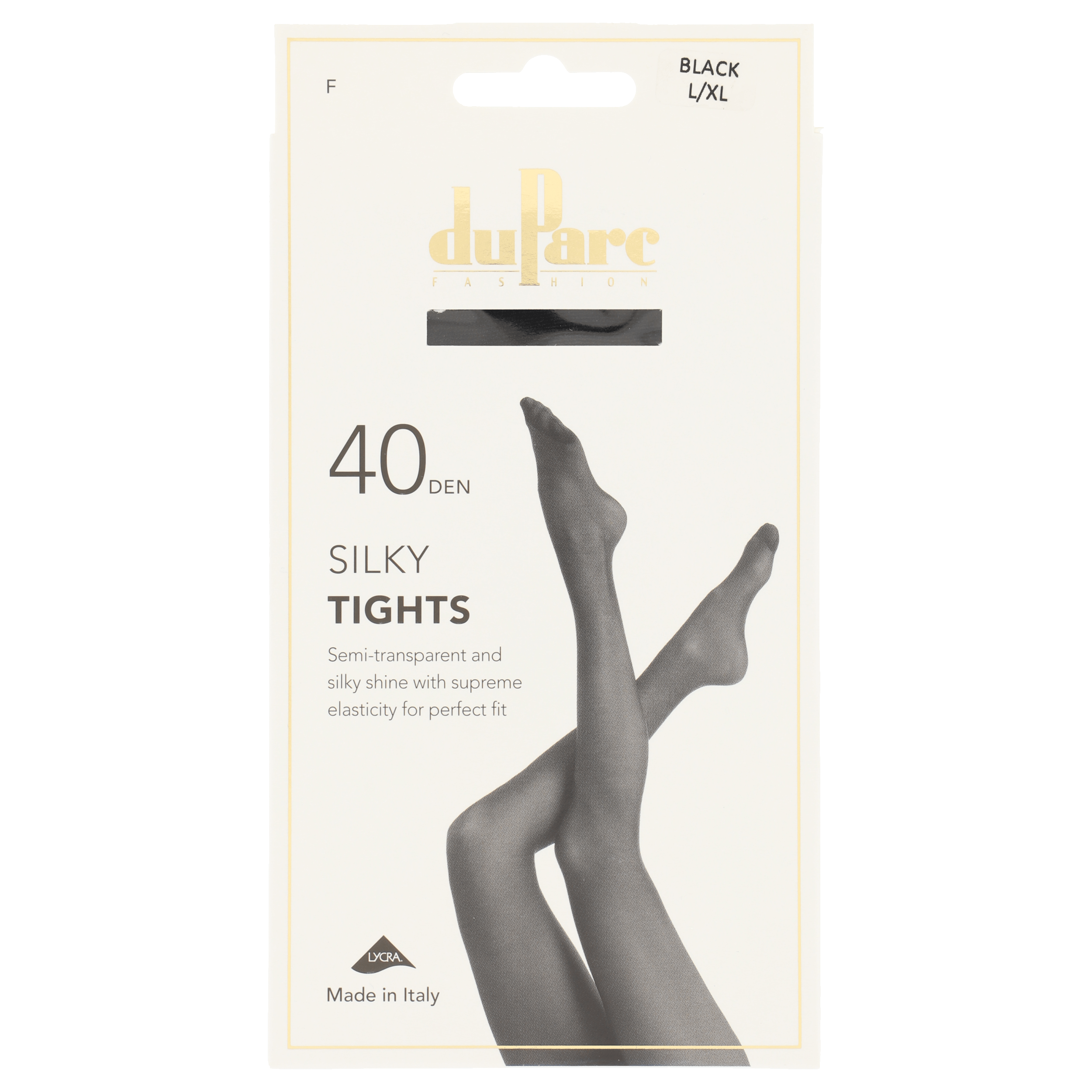 DuParc Panty Lycra 40D zijdegl zwart SM