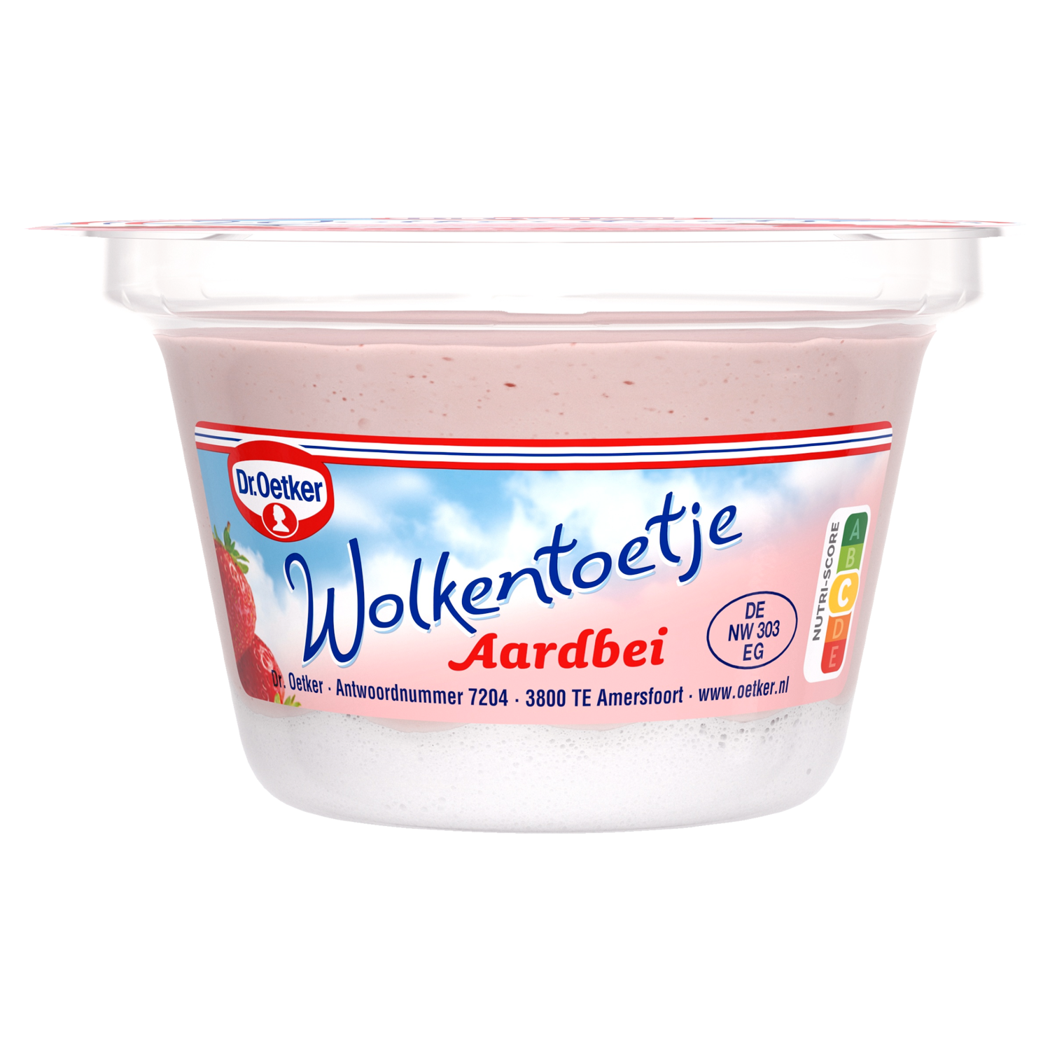 Dr. Oetker Wolkentoetje Aardbei Beker 115 g