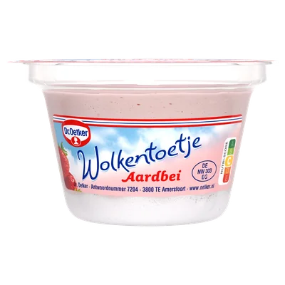 Dr. Oetker Wolkentoetje Aardbei Beker 115 g