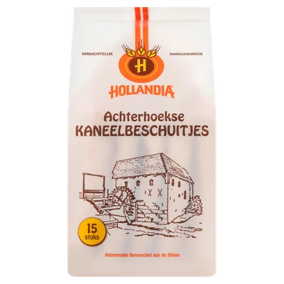Hollandia Achterhoekse theebeschuit kaneel Zak 128 g