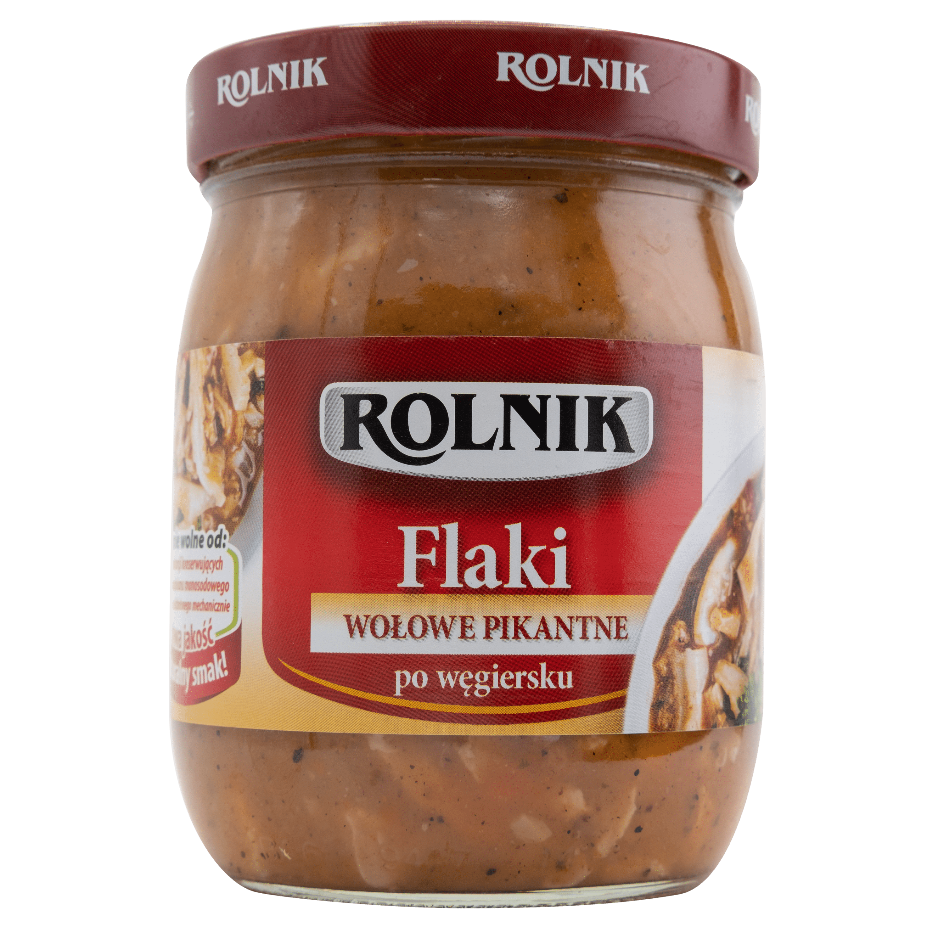 Rolnik Flaki / Pikant Hongaarse rundvleesreep Pot 500 g
