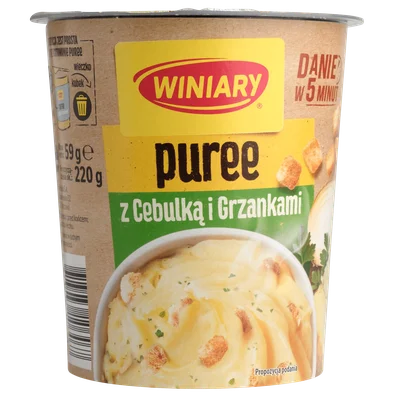 Winiary Ziemniaki aardappelpuree ui croutons Beker 59 g