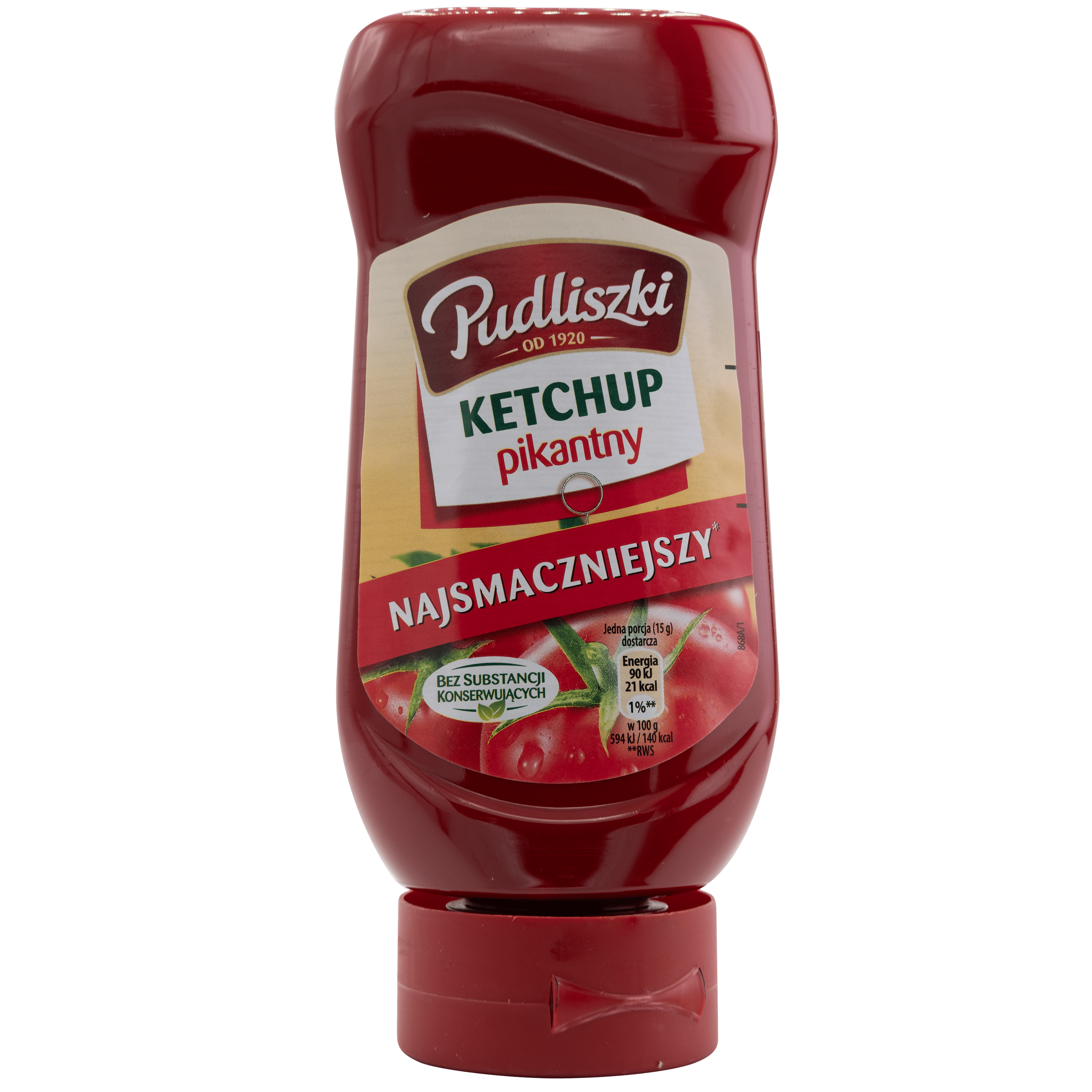 Pudliszki Ketchup pikantny Fles 480 g