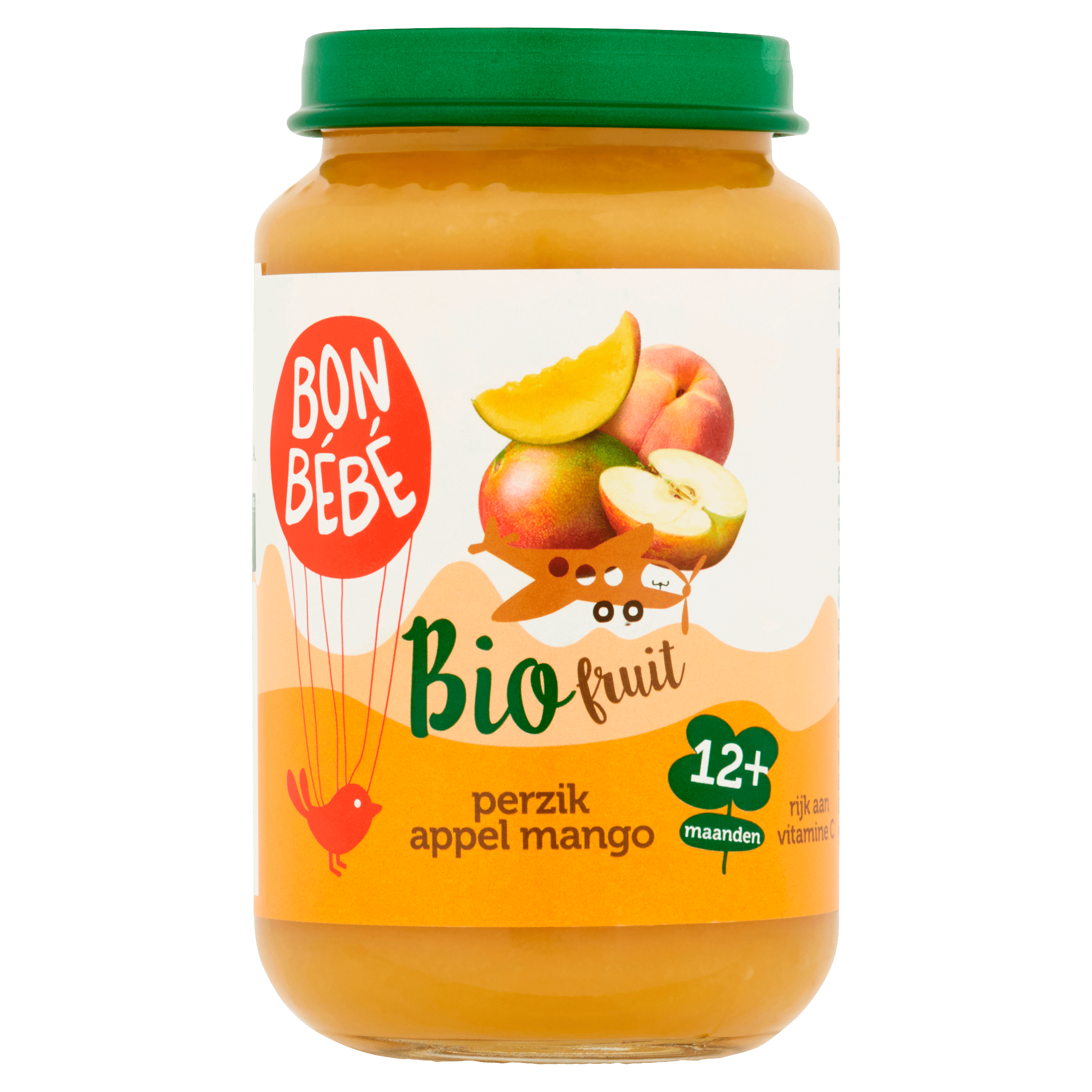 Bonbebe Bio 12+F1207 perzik appel mango Pot 200 g