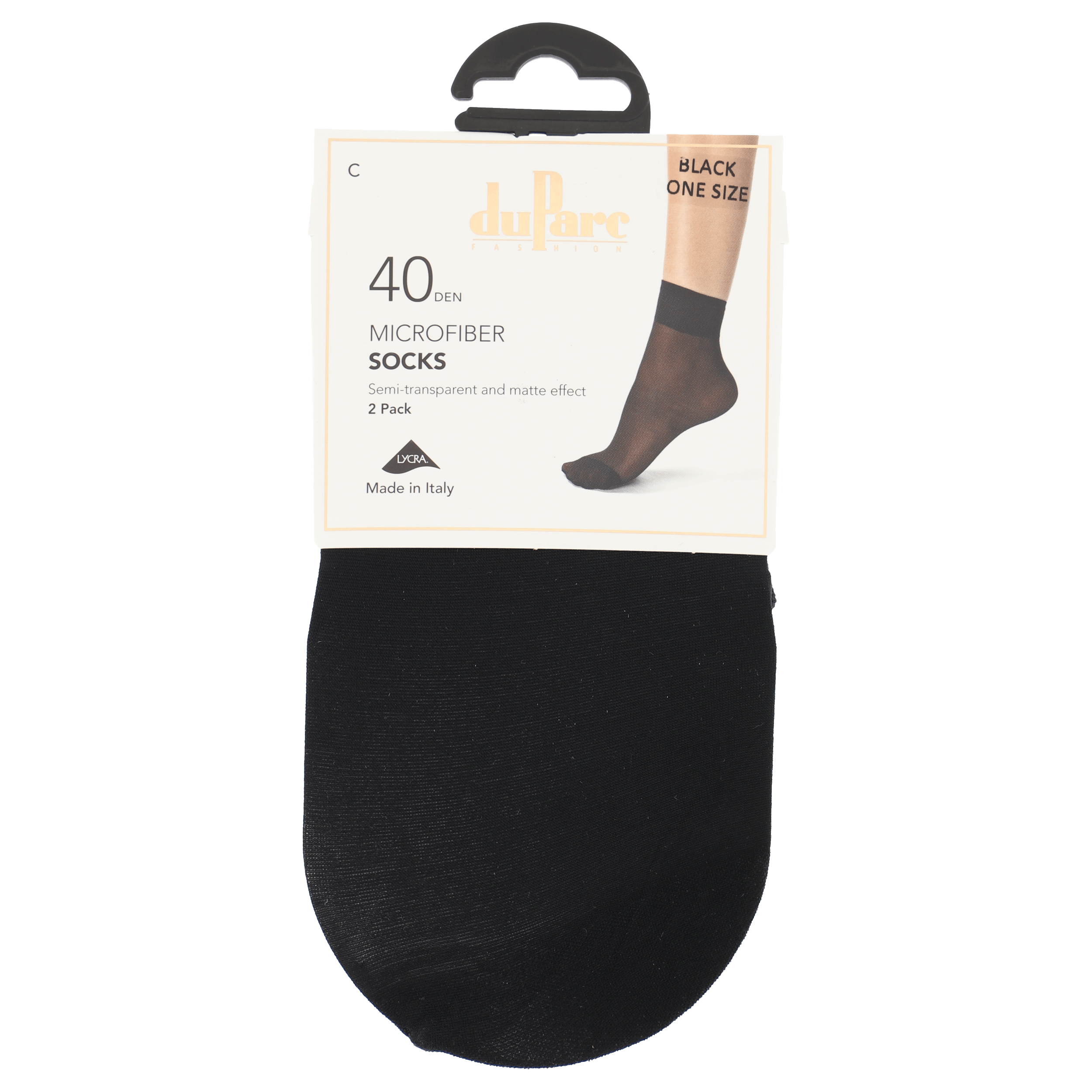 DuParc Kniekous Microfibre 40D Zwart OS/2p