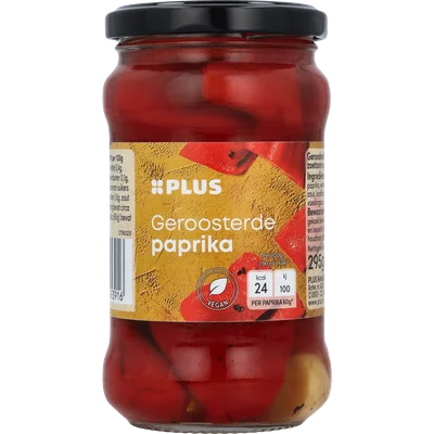 PLUS Geroosterde rode paprika Pot 295 g