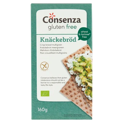 Consenza GV Knackebrod Meergranen - bio Doos 160 g