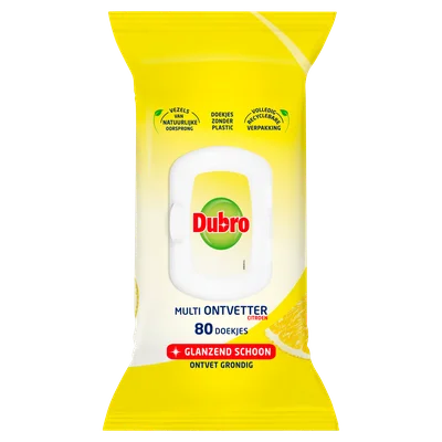 Dubro Multi ontvetter doekjes citroen Zak 80 st