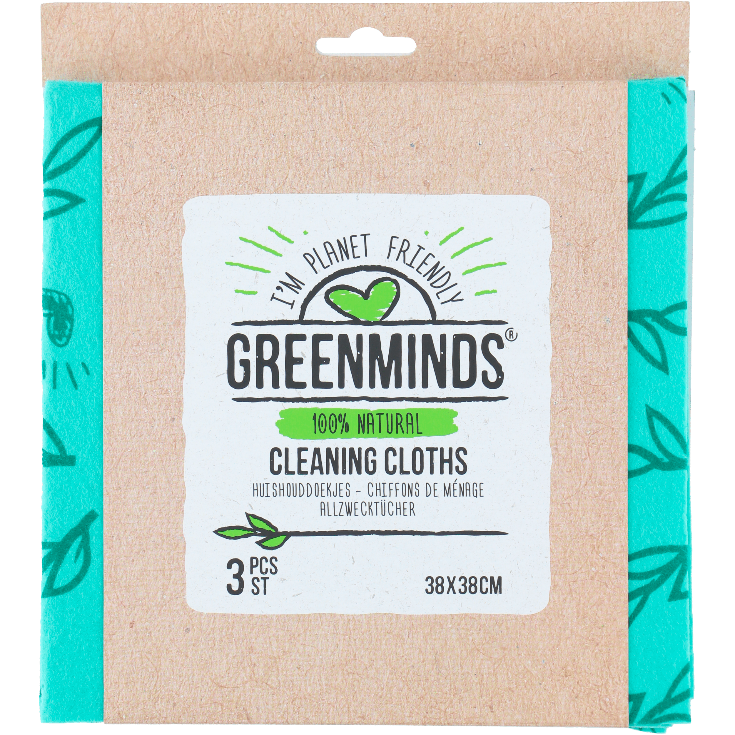 Greenminds Huishouddoekjes Zak 3 st