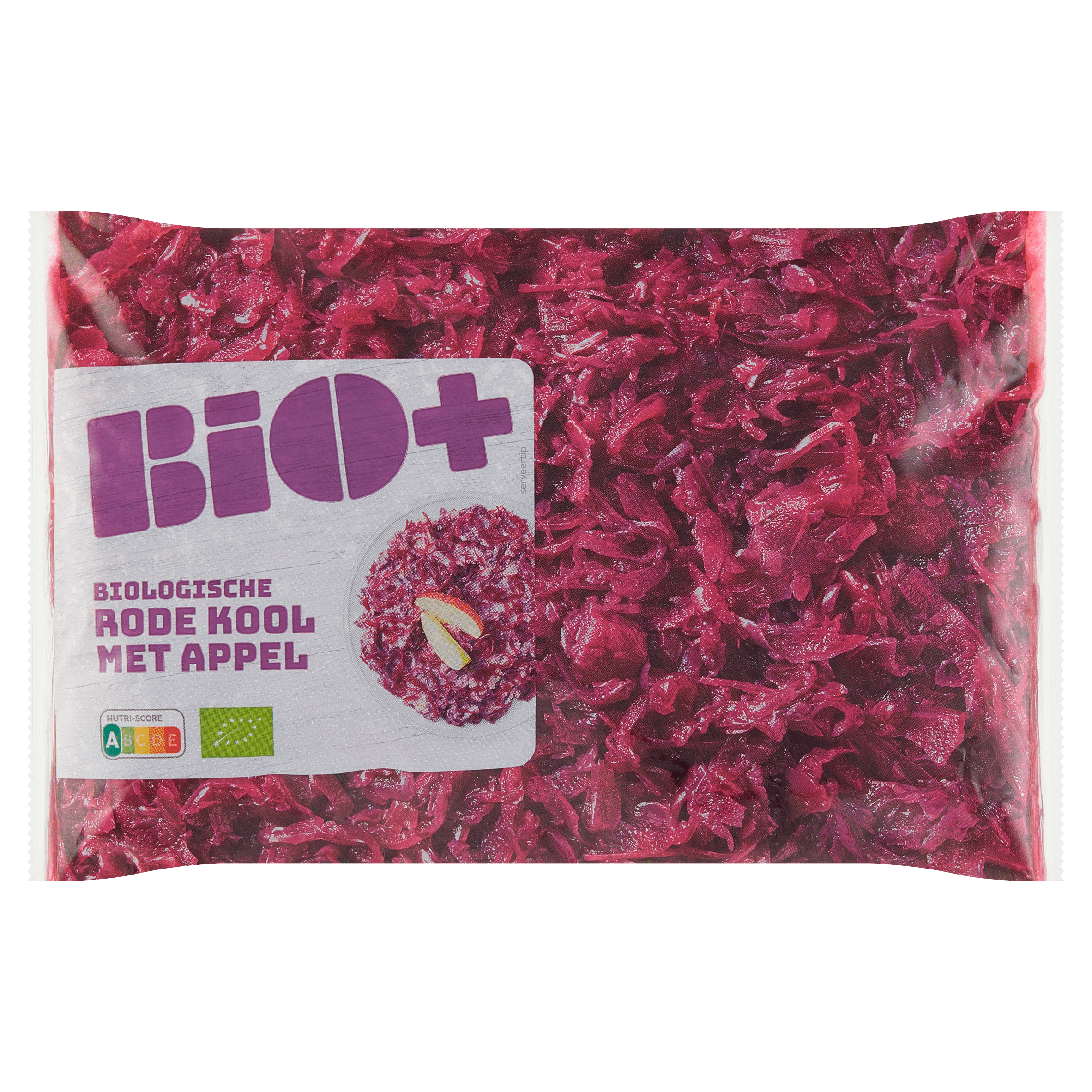 BIO+ Rode kool met appeltjes biologisch Zakje 520 g