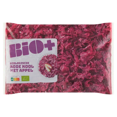 BIO+ Rode kool met appeltjes biologisch Zakje 520 g