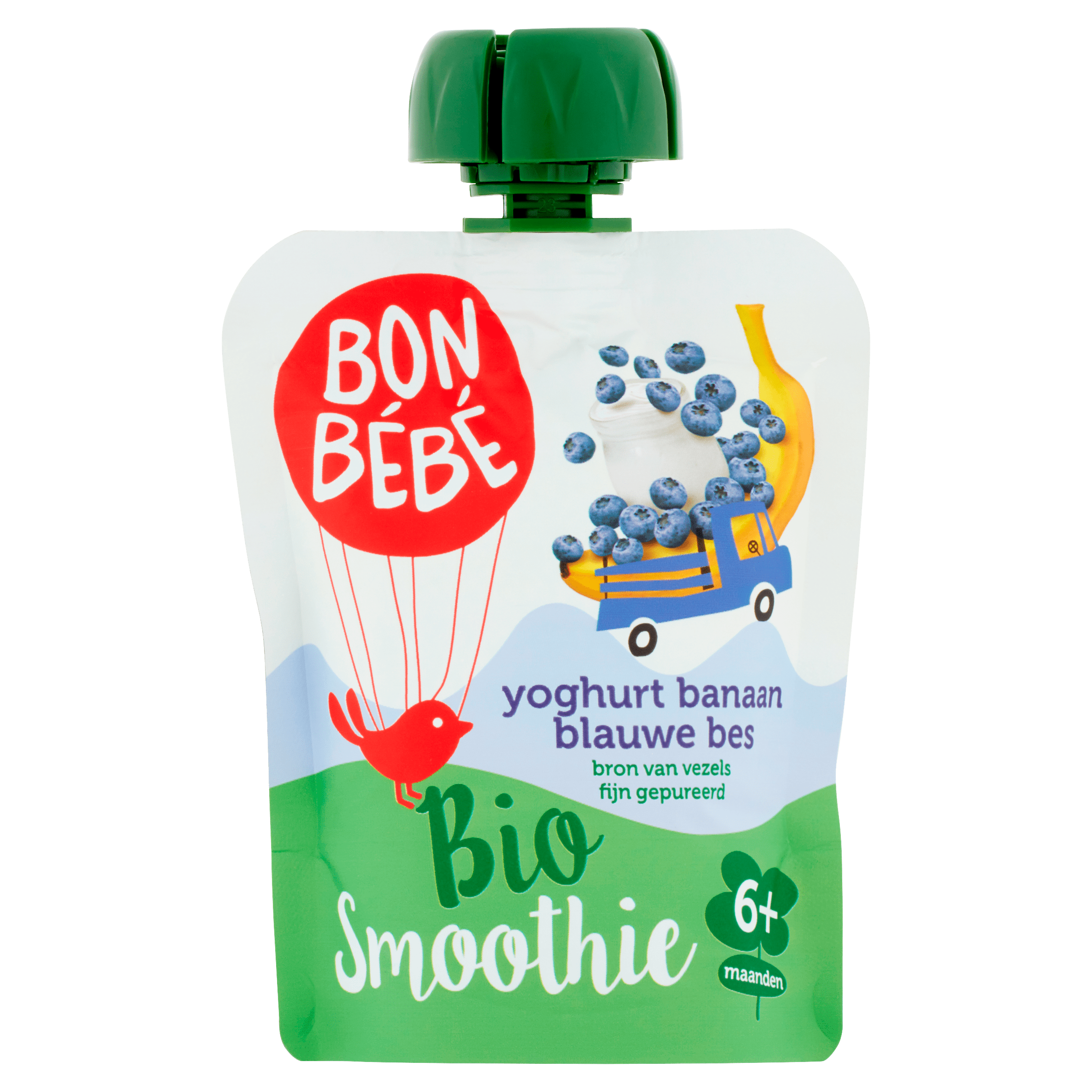 Bonbebe knijp appel perzik banaan +6m Stazak 90 g