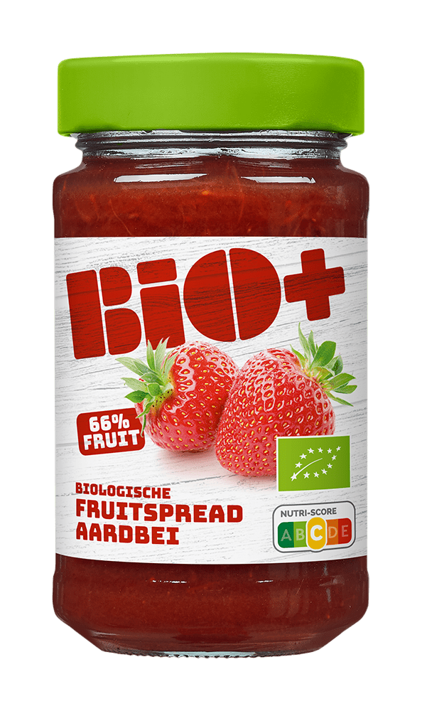 BIO+ Aardbeien Fruitspread Pot 250 g
