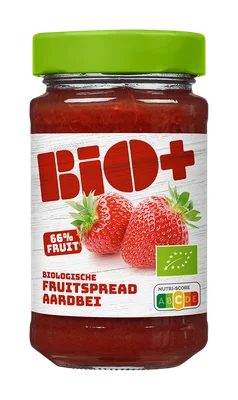 BIO+ Aardbeien Fruitspread Pot 250 g