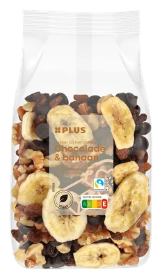 PLUS Ontbijtverrijker choco banaan mix Zak 225 g