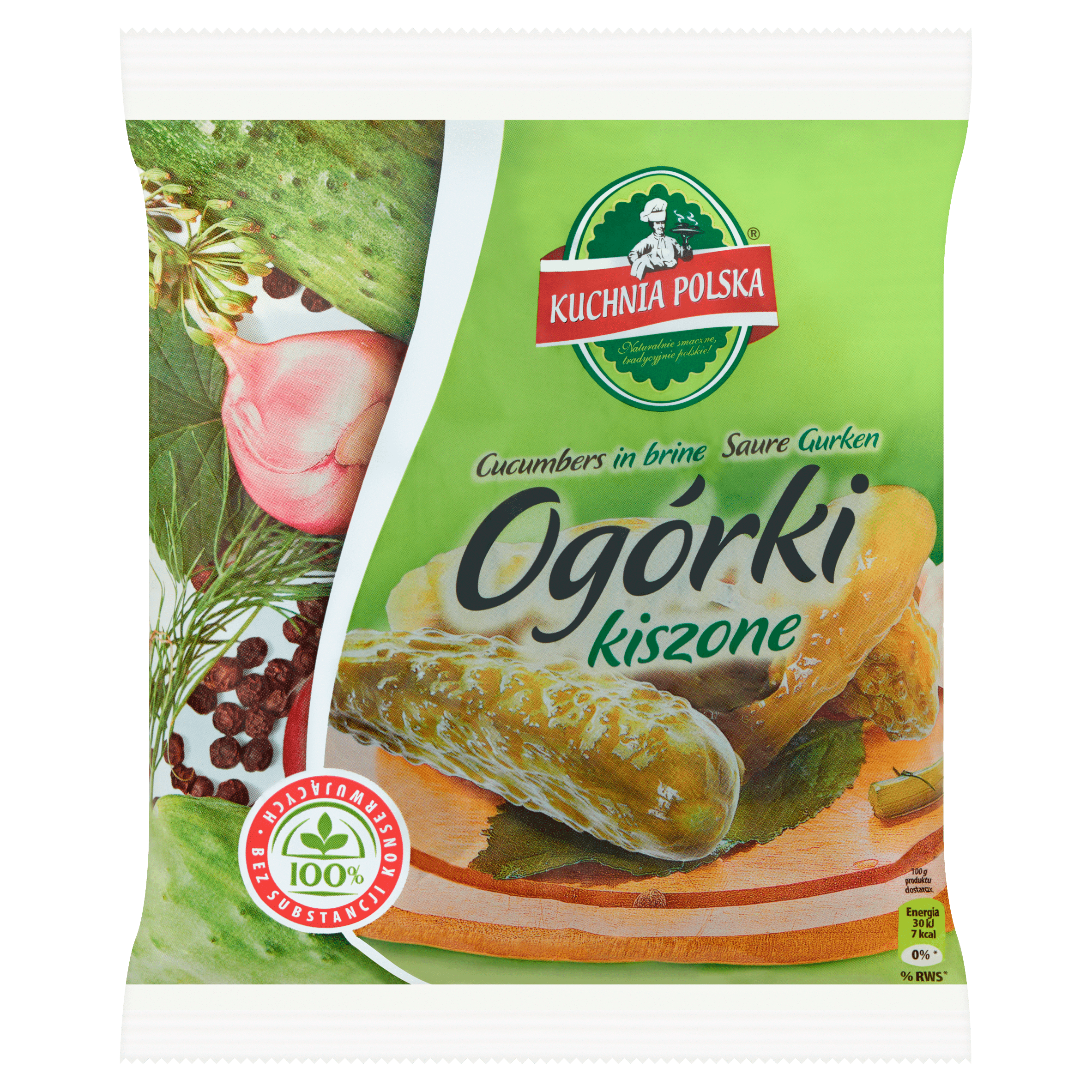 Kuchnia Ogorki kiszone / zoute augurk Zak 700 g