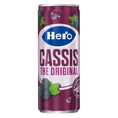 Hero Cassis Blik 250 ml