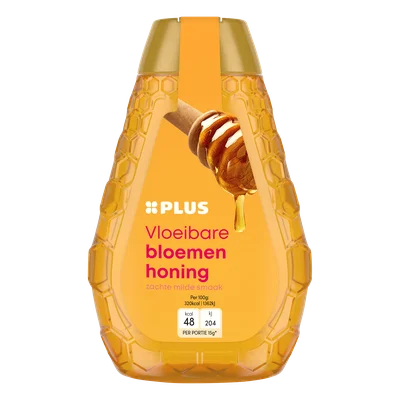 PLUS Heldere bloemenhoning Fles 500 g
