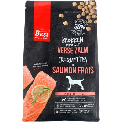 Best For Your Friend Hondenbrokken zalm Zak 1500 g