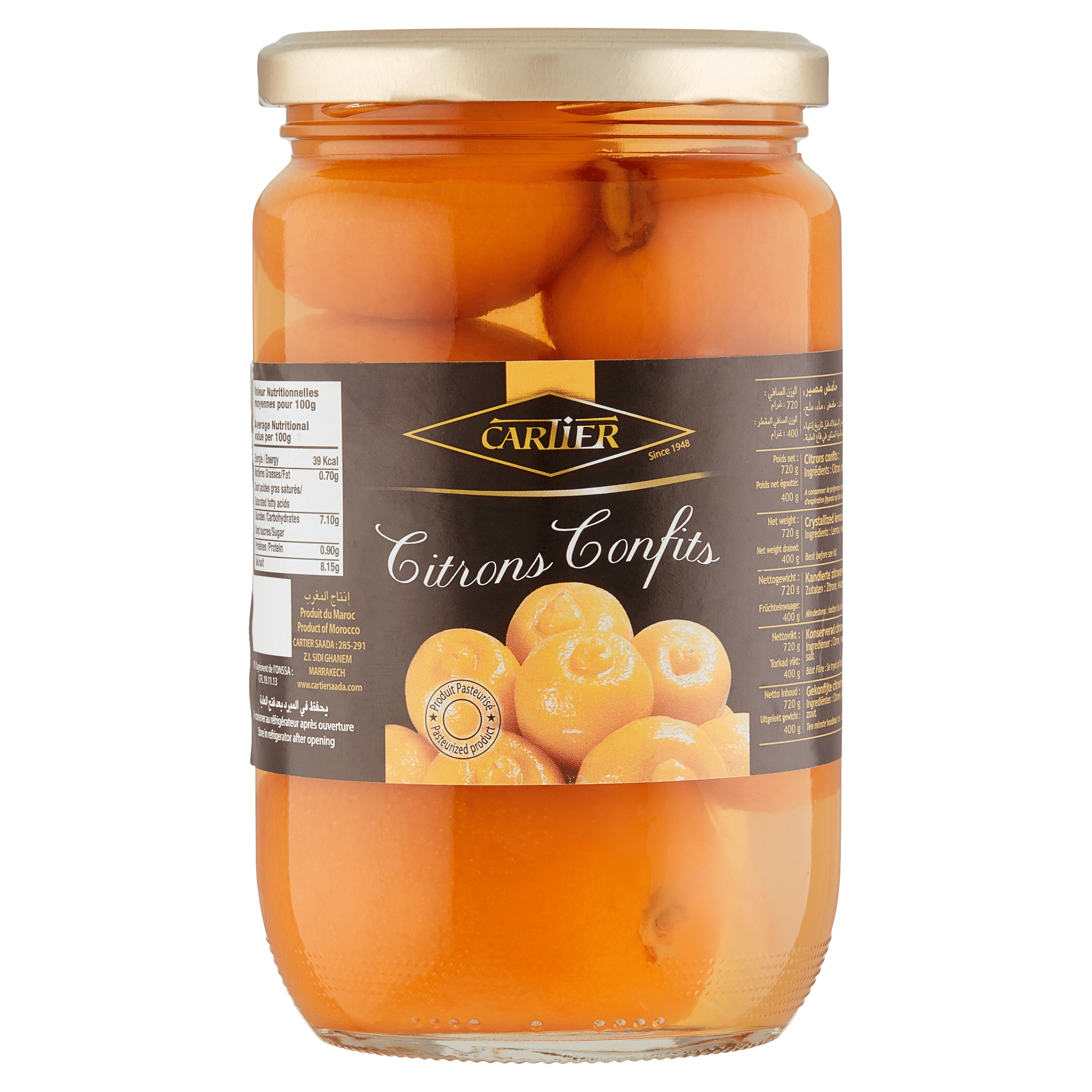 Cartier Gekonfijte citroenen Pot 720 g