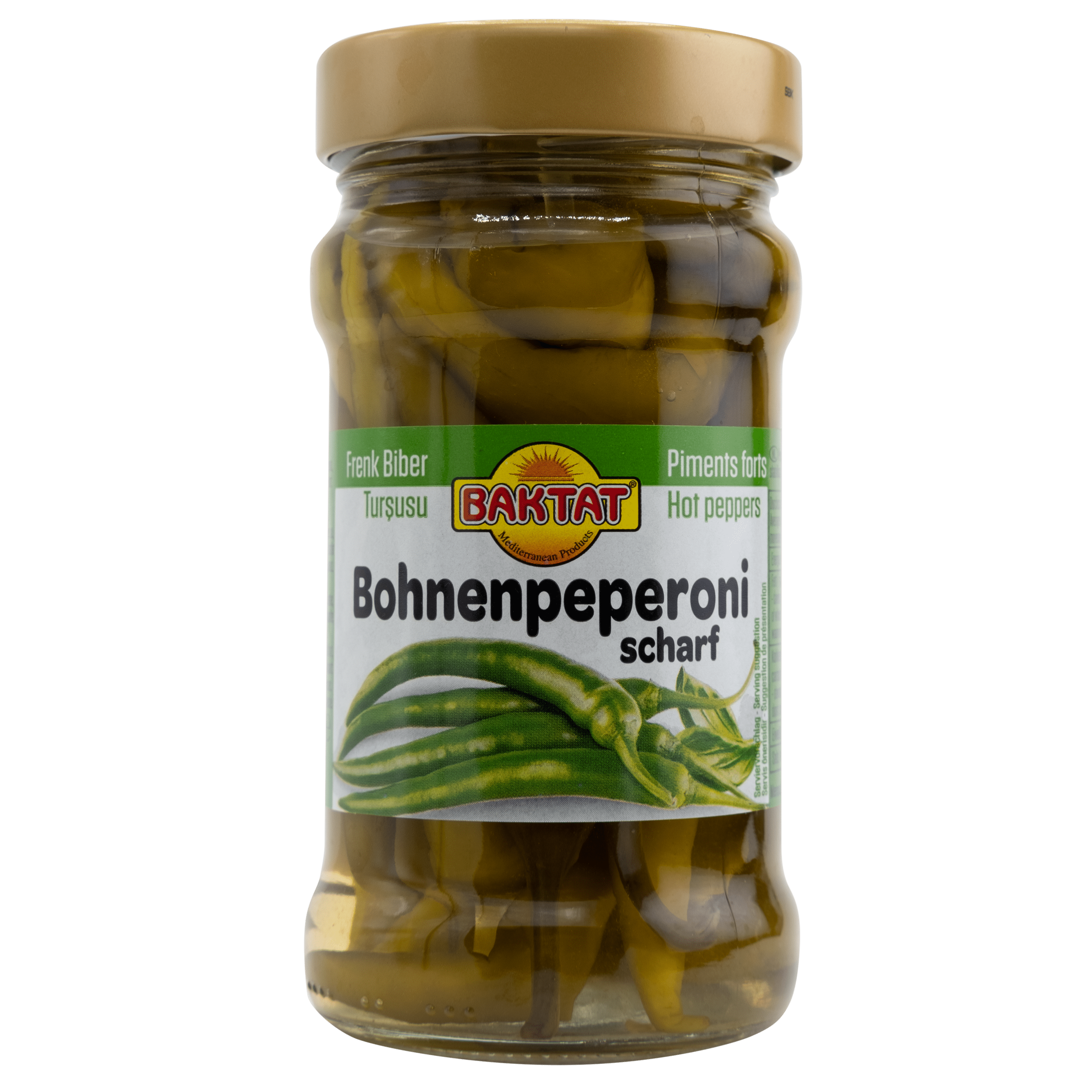 Baktat Peperoni's in zuur Pot 270 g