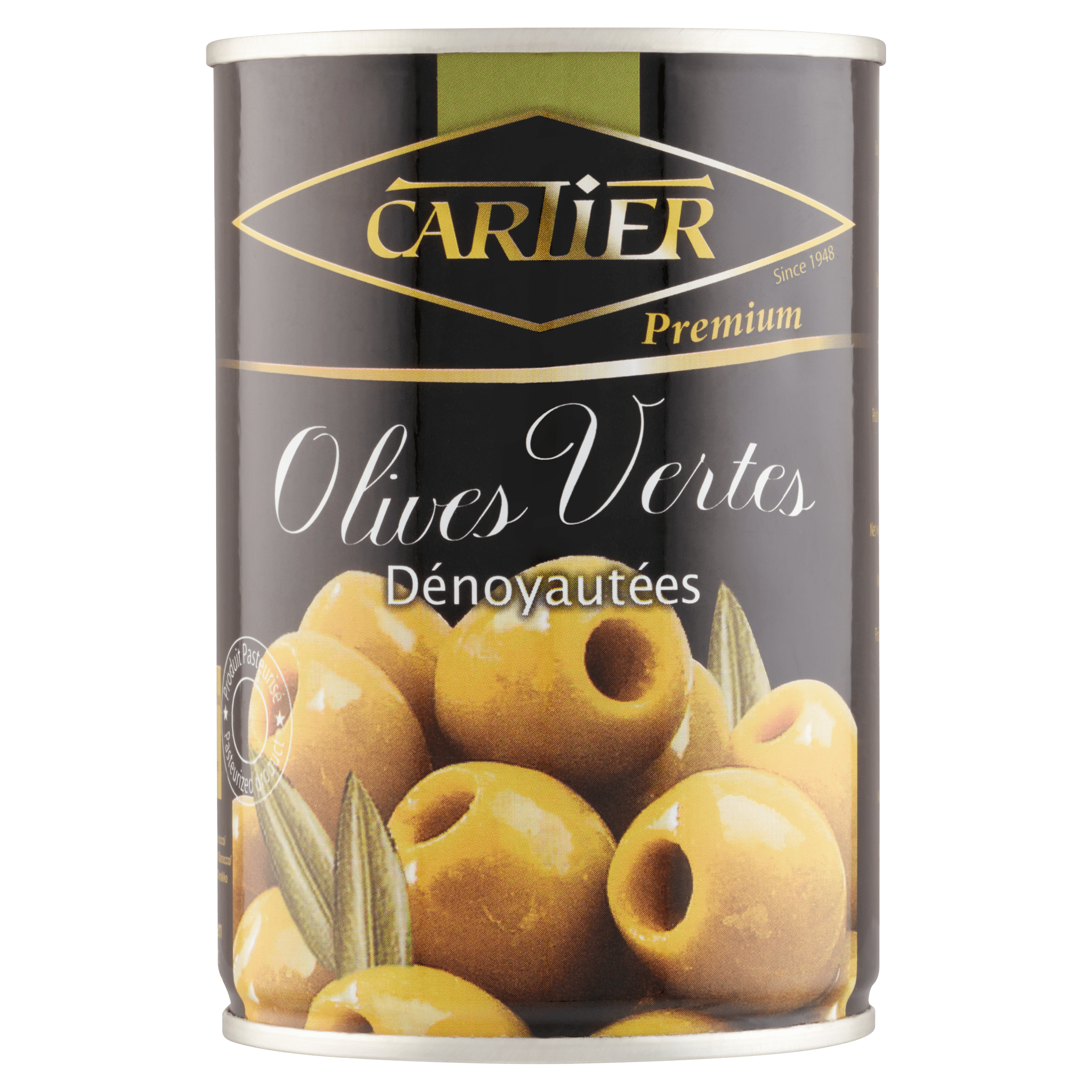 Cartier Groene olijven zonder pit Blik 400 g