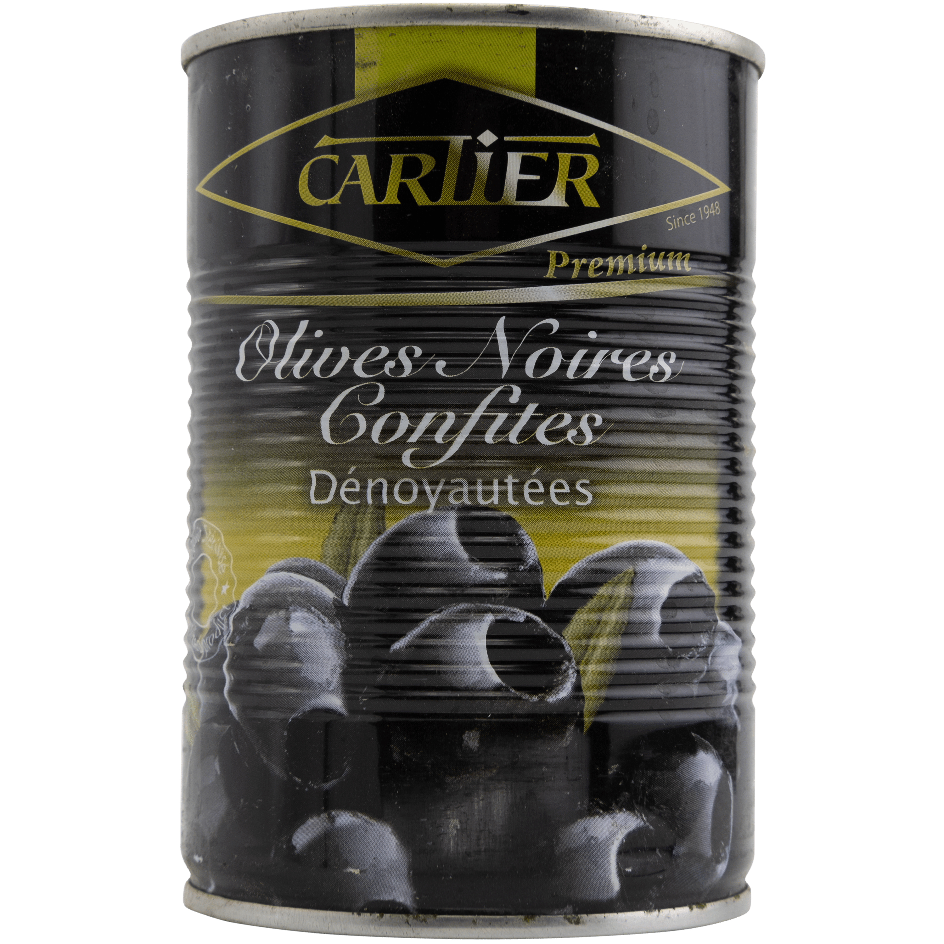 Cartier Zwarte olijven zonder pit Blik 400 g