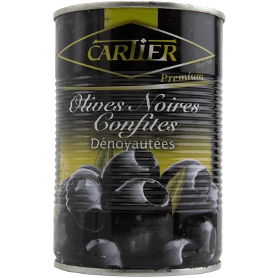 Cartier Zwarte olijven zonder pit Blik 400 g