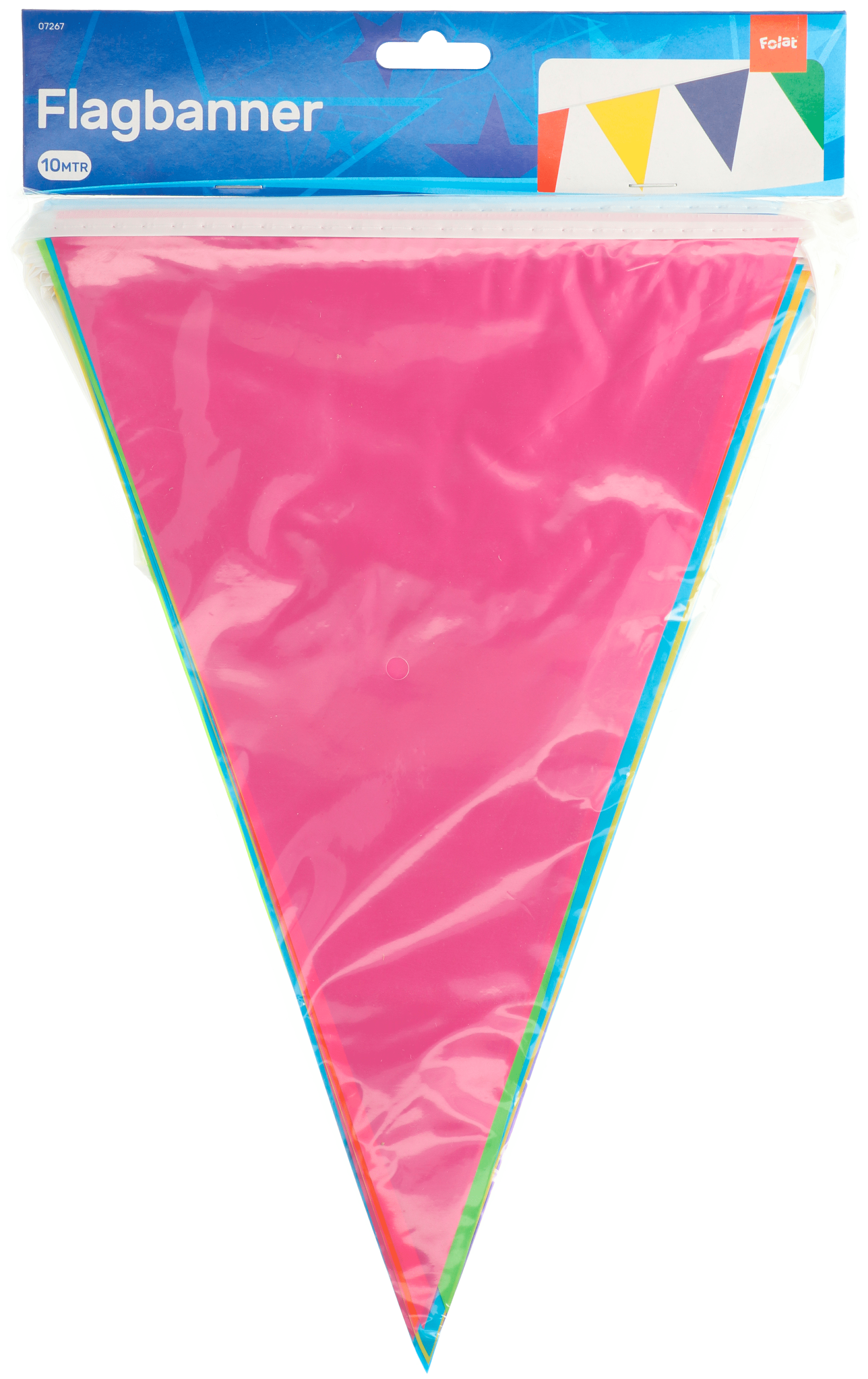 Folat Vlaggenlijn assorti kleuren 10m Zak 1 st