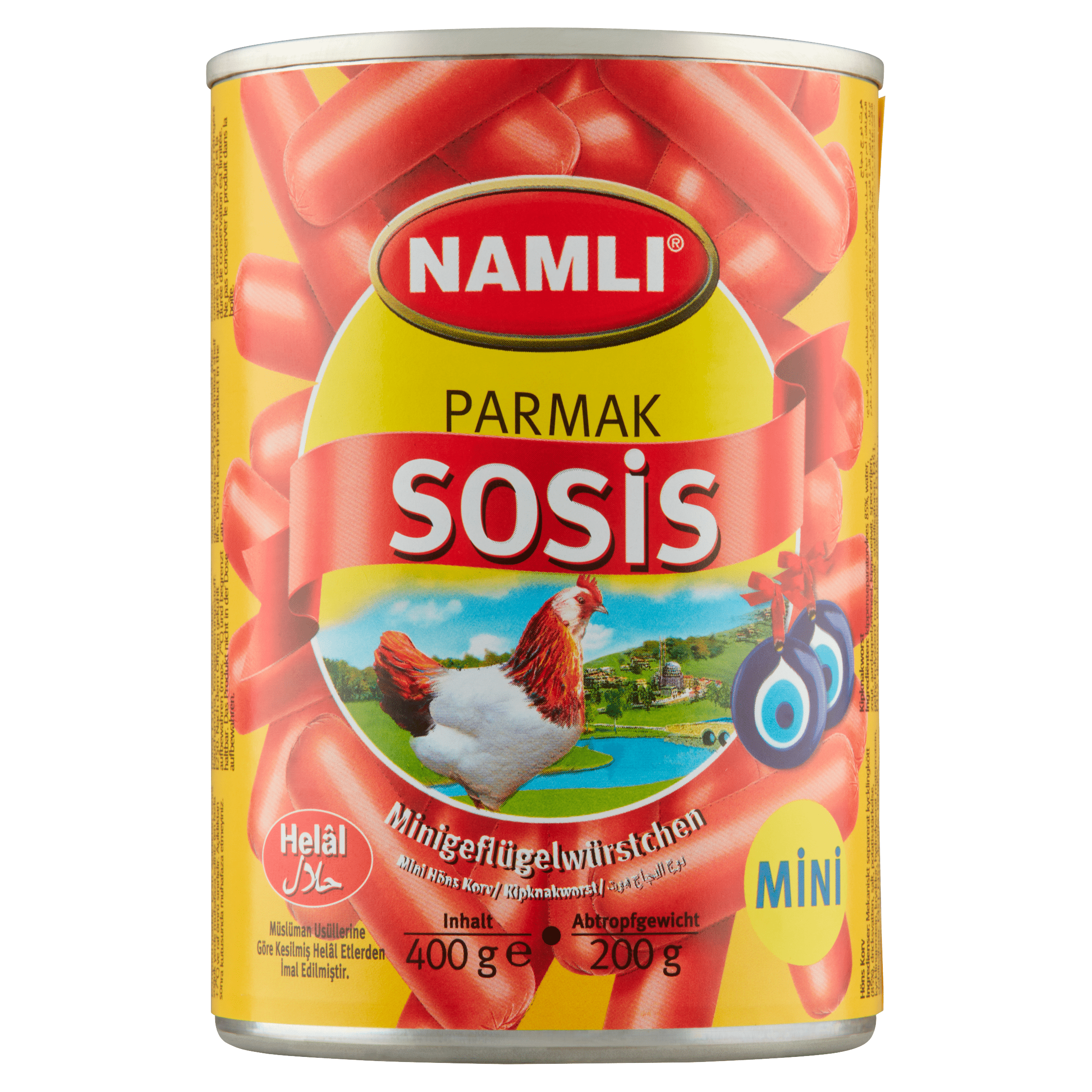 Namli Tavuk sosis Blik 400 g