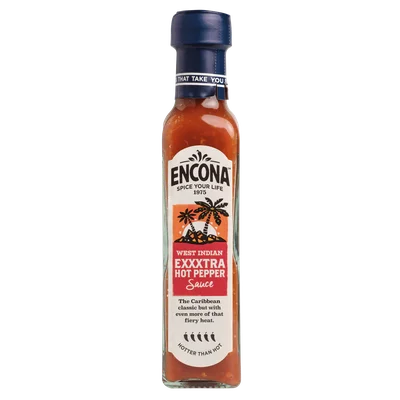 Encona Extra hot pepper sauce Fles 150 g