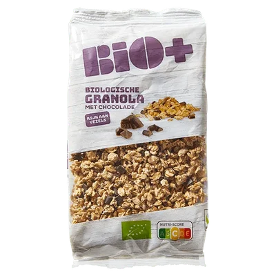 BIO+ Granola pure chocolade Zak 350 g