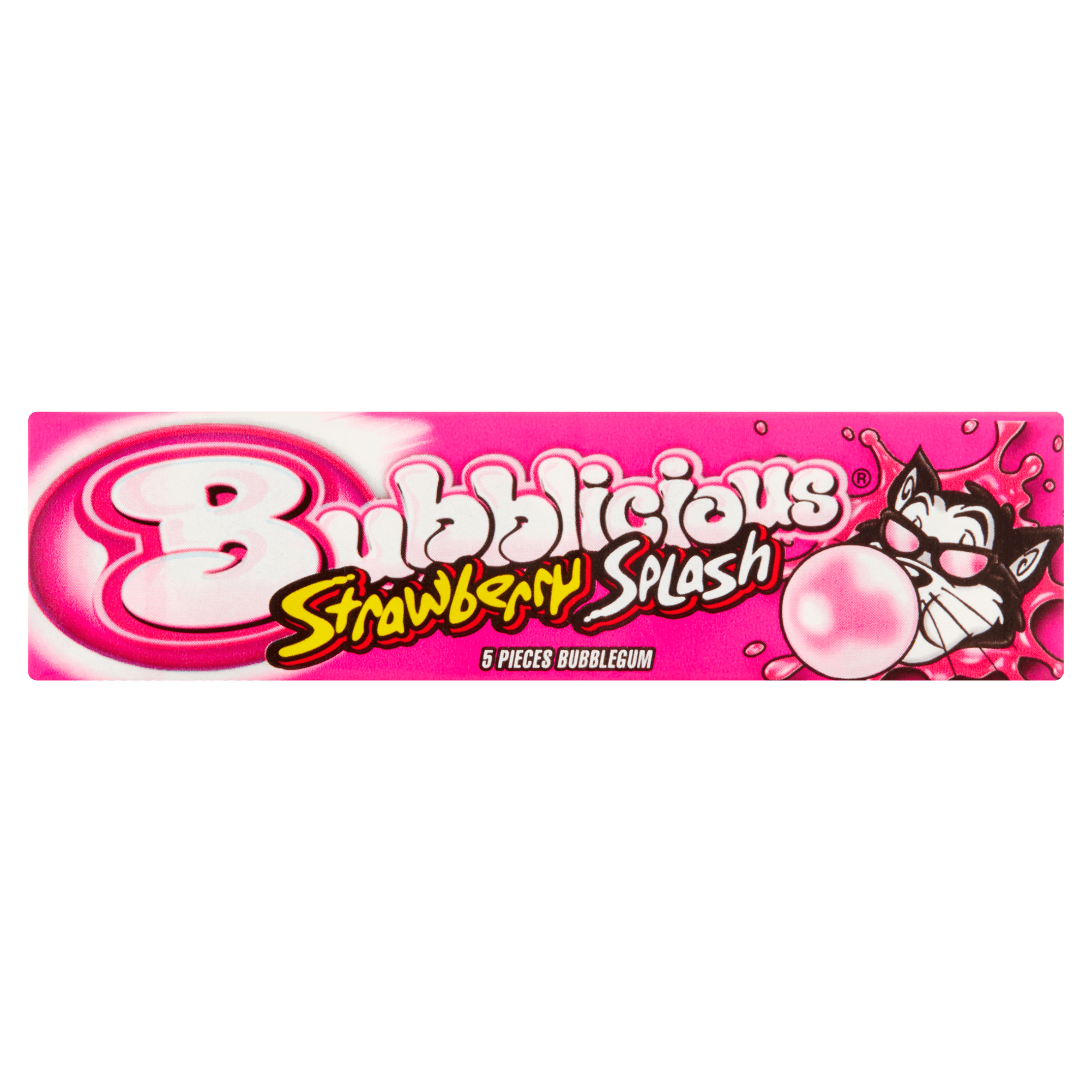 Bubblicious Kauwgom strawberry splash single Wikkel 38 g